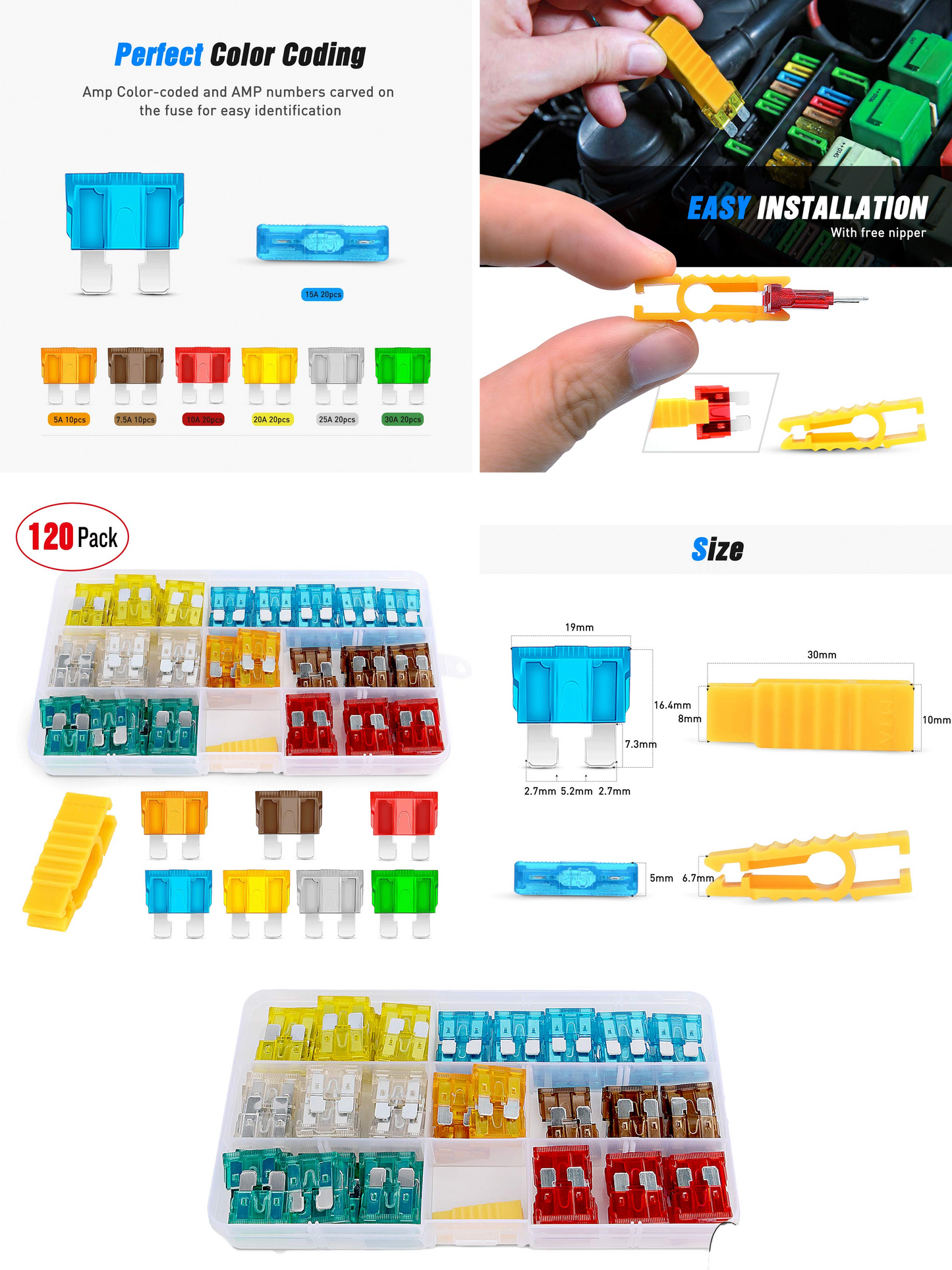 120 PCS Blade Fuse Set