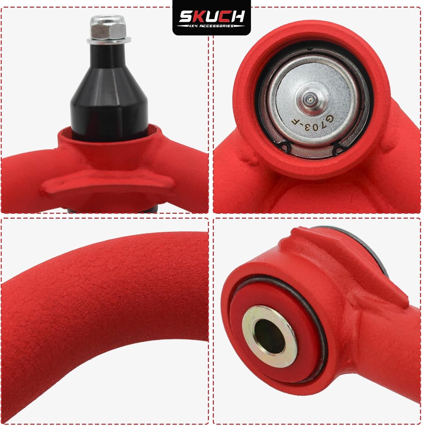 Front Upper Control Arm for 2009-2018 Ram 1500 4WD, 2019-2024 Ram 1500 Classic 4WD, 2-4" Lift PU Bushings Control Arm with Ball Joint (2PCS)