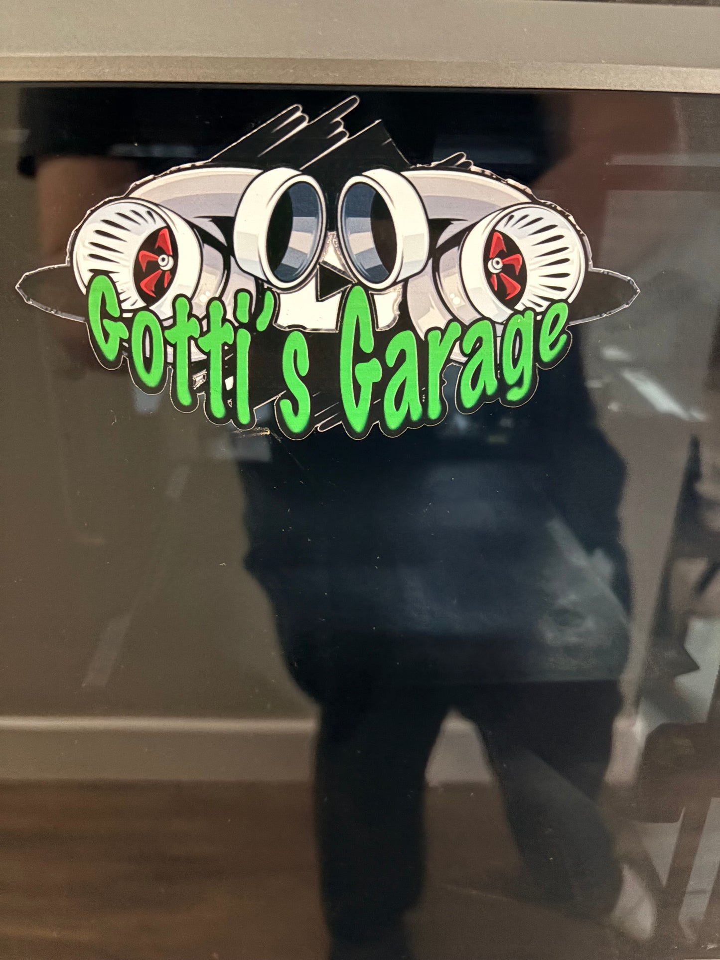 Gottis Garage Die Cut Stickers 4.5x3in